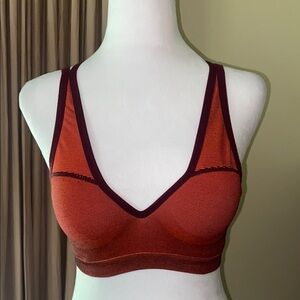 🧡2/15🧡 PINK Victoria's Secret Orange and Red Padded Sports Bra